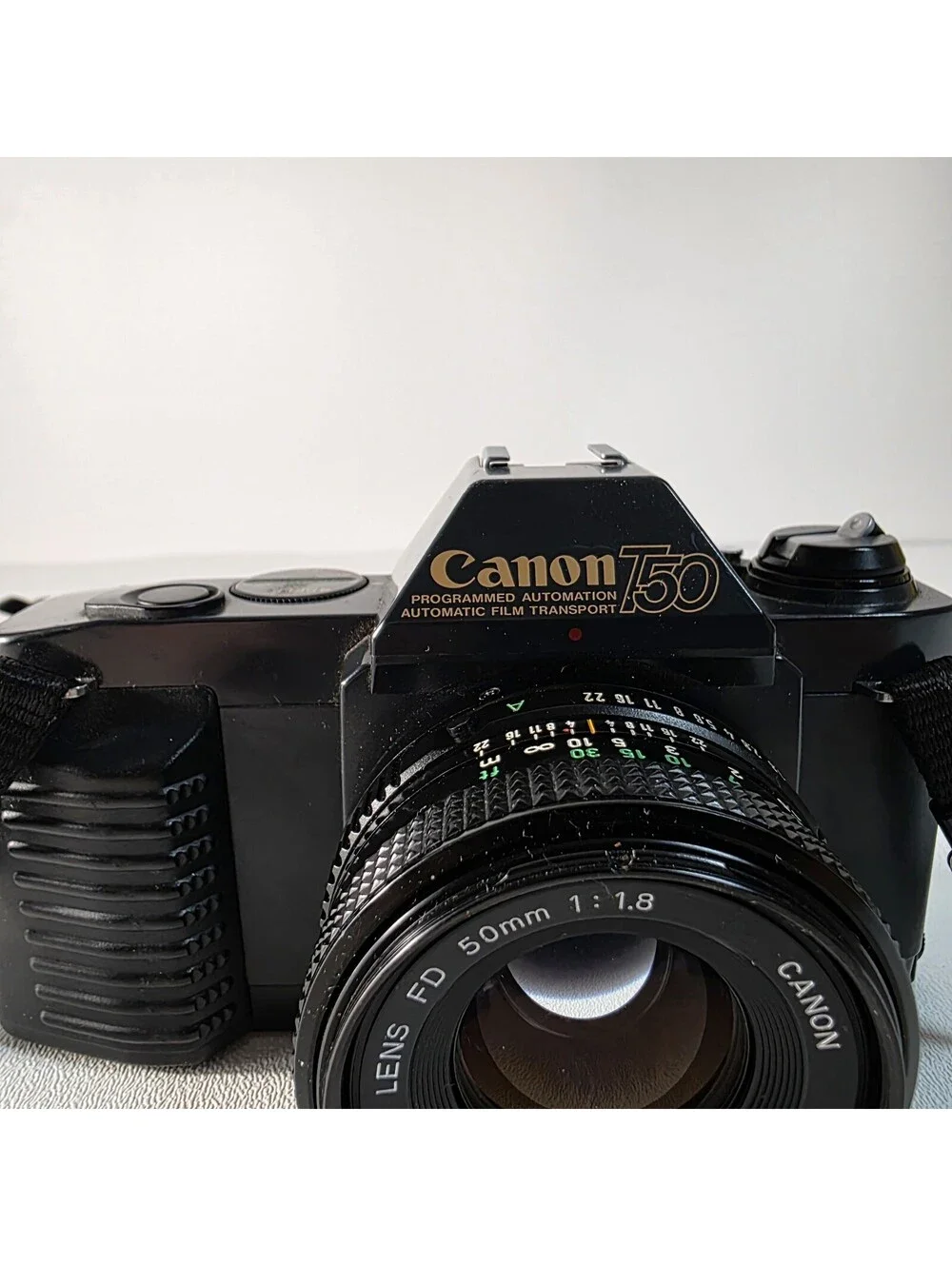 Canon T50 35mm SLR Film Camera with Canon FD 50mm f1.8 Lens Japan Vintage